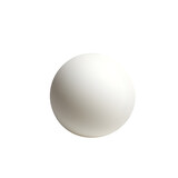 Minimalist design: basic white sphere on clear backdrop, ideal for abstract compositions