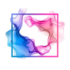 Poster - Vibrant abstract smoke in a dynamic frame on a transparent background, perfect for adding a modern touch to any design