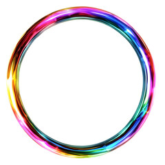 Leinwandbilder - Vibrant metallic ring with a colorful background, making for an eye-catching design element