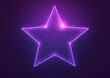 © SKIMP Art - Abstract glowing star-shaped design with particles on a purple background Generative AI
