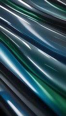 Wall Mural - close-up of a smooth, shiny plastic texture with deep grooves and reflections, showcasing various co