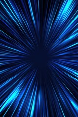 Wall Mural - Abstract blue light rays radiating from center, creating a dynamic speed and energy effect.