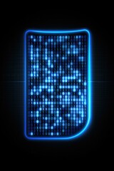 Wall Mural - abstract glowing blue digital data sheet.