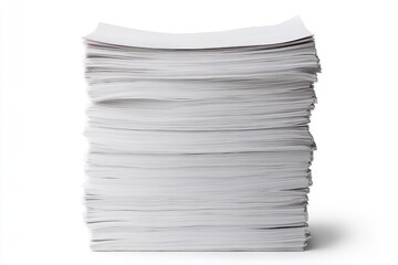 Aufkleber - Towering stack of blank white office paper