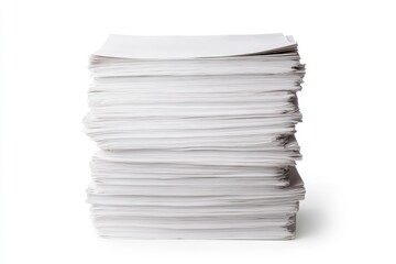 Aufkleber - Stack of blank white paper sheets isolated on white background