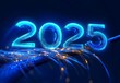 © video - Futuristic 2025 Design with Fiber Optic Cable and Blue Glowing Elements