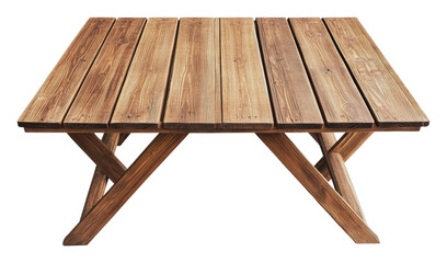 Wall Mural - Rustic wooden table perfect for outdoor gatherings, cut out - stock png.