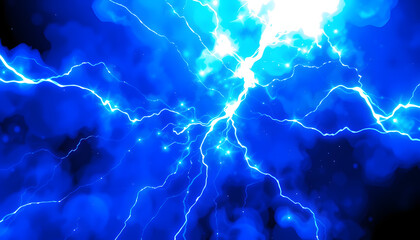 Wall Mural - blue power energy graphic background isolated with white highlights, png