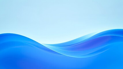 Wall Mural - Serene Blue Waves Abstract Background Design for Digital Projects