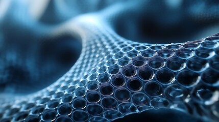 Close up of the intricate structure of a carbon molecule structure background