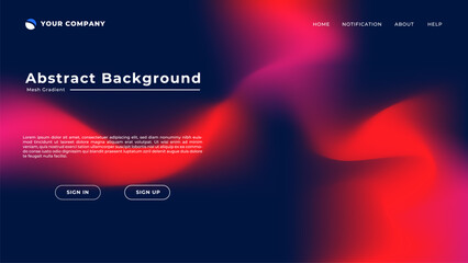 Wall Mural - Mesh gradient abstract background for your landing page design. Minimal background for website designs