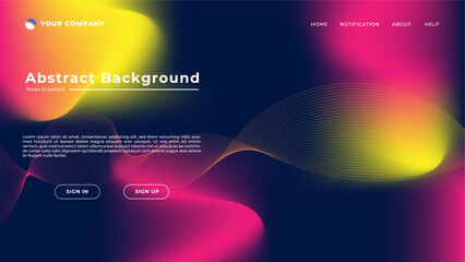 Wall Mural - Mesh gradient abstract background for your landing page design. Minimal background for website designs
