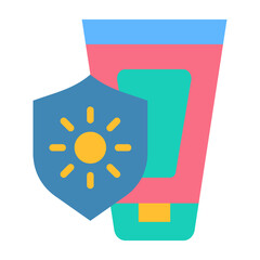 Wall Mural - Sunscreen Icon