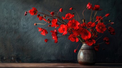 Wall Mural - Arrangement of red flowers