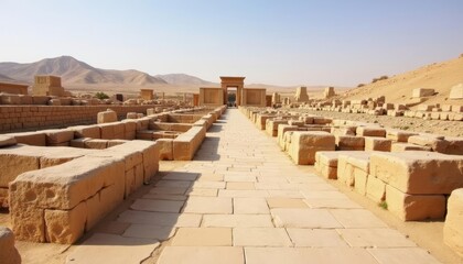  Ancient ruins under the desert sun