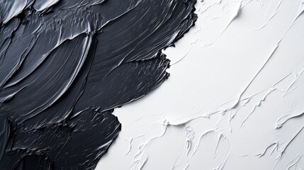Poster - Abstract Black and White Textured Surface of Mixed Paints and Colors