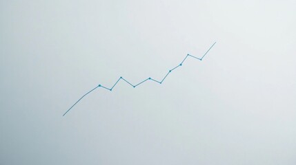 Leinwandbilder - Abstract Line Graph Representation on Clean Background for Data Analysis