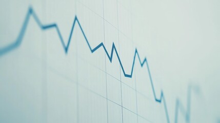 Poster - Abstract Business Growth Trend Line Chart on Soft Background