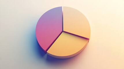 Leinwandbilder - Modern Abstract Pie Chart Design with Soft Gradient Colors