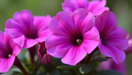 Wall Mural -  Vibrant pink flowers in bloom