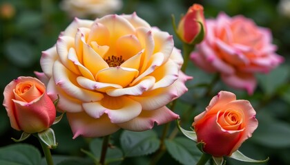 Wall Mural -  Blooming beauty  A bouquet of vibrant roses