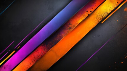 Fototapete - Vibrant Abstract Background with Bold Stripes and Colorful Texture
