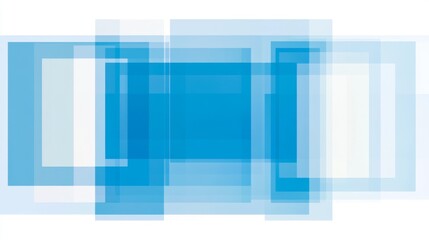 Leinwandbilder - Abstract Blue Shapes with Transparency and Layered Effect