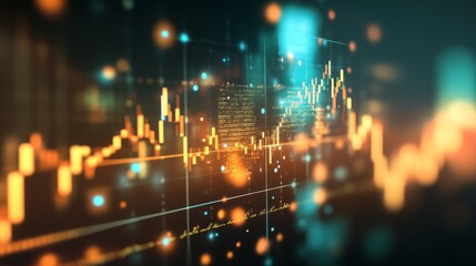 Aufkleber - Abstract Data Visualization with Bright Lines and Colorful Lights