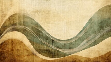 Leinwandbilder - Abstract Wavy Background with Earthy Tones and Smooth Lines