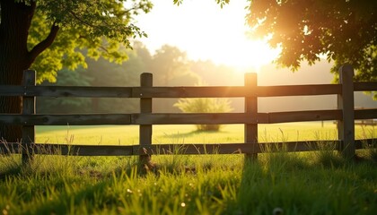 Wall Mural -  Sunset serenity in the countryside