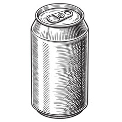 soda can sketch hand dawn drawing vector illustration