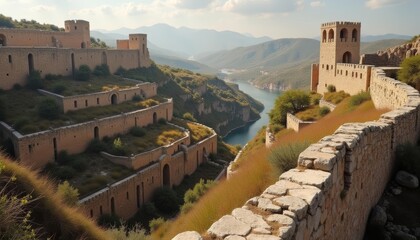 Sticker -  Eternal Fortress  A testament to ancient architecture and natural beauty