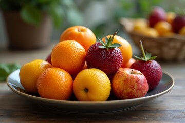 Wall Mural -  Fresh and vibrant fruits ready to be enjoyed