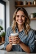 © Fathor - Original name(s): smile_young_woman_holding_cup_of_cofee