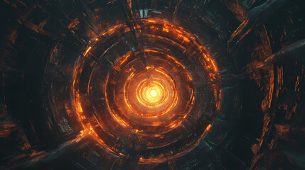 Wall Mural - time travel futuristic portal mystical clock background wallpaper ai generated image. temporal. illu