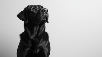 Wall Mural - photo of lovely labrador dog on white background