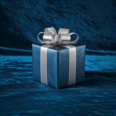 Wall Mural - blue gift box