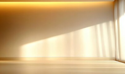 Leinwandbilder - Minimalist Beige Background with Soft Lighting for Product Presentation and Display