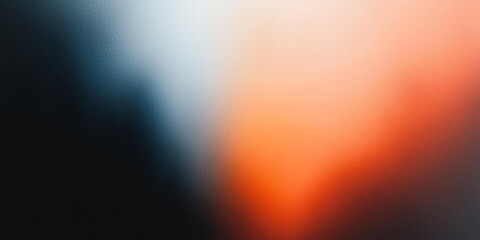 Aufkleber - Smooth Gradient Background with Orange Band Minimalist Abstract Design