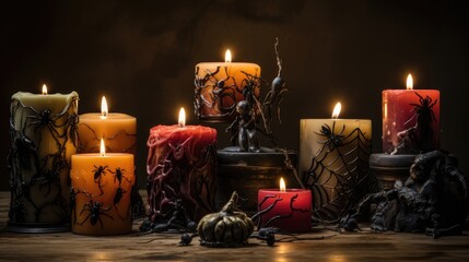 Halloween candles background