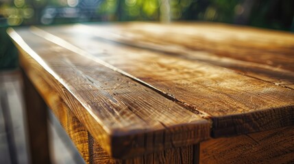 Canvas Print - Wooden table with no items on it