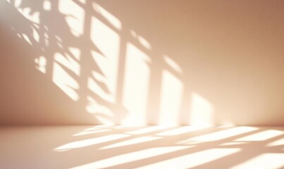 Aufkleber - Minimalist light and shadow abstract background with beige texture for product display and interior design