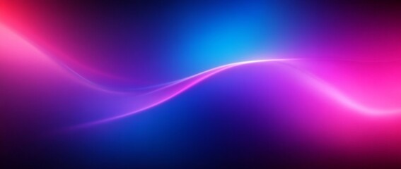 Poster - Vibrant Gradient Background with Dynamic Flowing Lines in Purple Pink and Blue Neon Colors