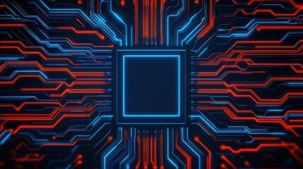 Poster - Tech innovation showcase circuit board patterns digital realm graphic design abstract view