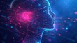 © TopMedia - Futuristic Profile of a Digital Woman with Glowing Connections