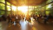 © Ibnu - Sunlit Meeting Room With Blurred Figures