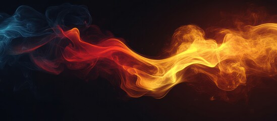 Wall Mural - abstract swirling flames: a dance of fire and ice