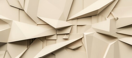 Geometric 3D Abstract White Polygon Background