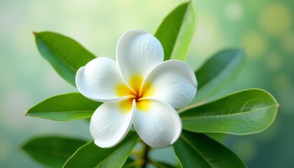 Wall Mural - Pretty yellow and white flower