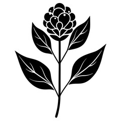 Wall Mural - black and white flower